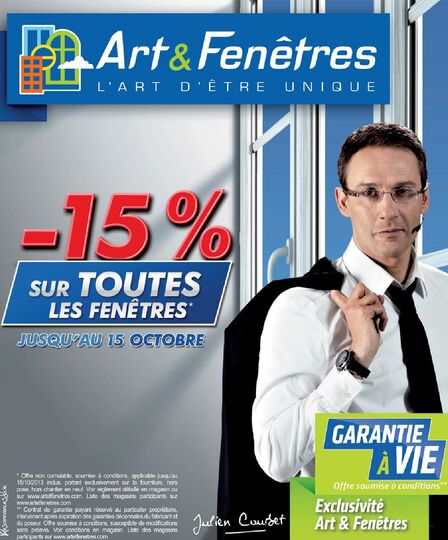 Jusqu'au 26 juin - 20% sur toutes les fenêtres de la gamme Art & Fenêtres.